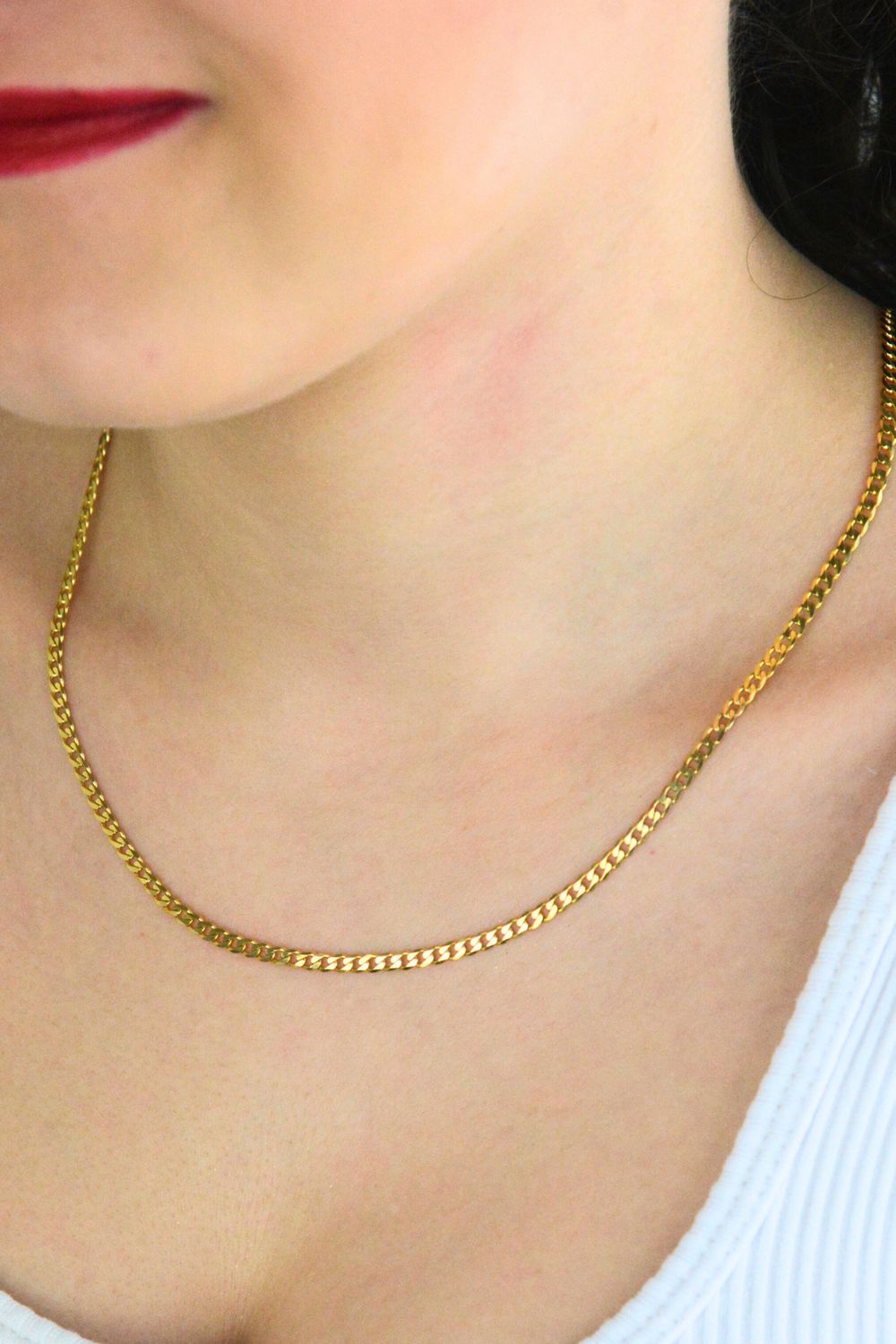 Złoty łańcuszek pancerka 585 – 3 mm, 60 cm.jpg